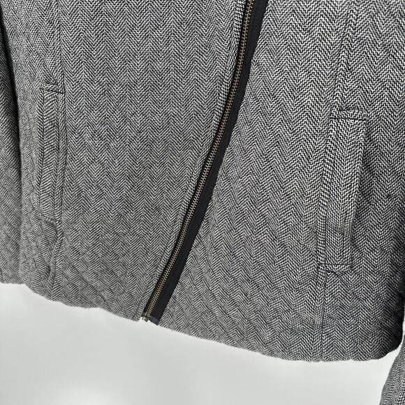 Cabi Herringbone Cotton Quilted Moto Jacket‎ Women's Size Medium FLAWED - Picture 14 of 16